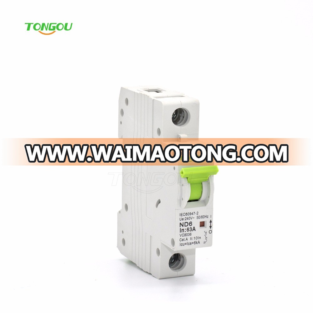 AC MCB 1P 2P 3P 4P 6A 16A 20A 40A 63A AC 230V 400V Electric Mini circuit breaker manufacture good quality